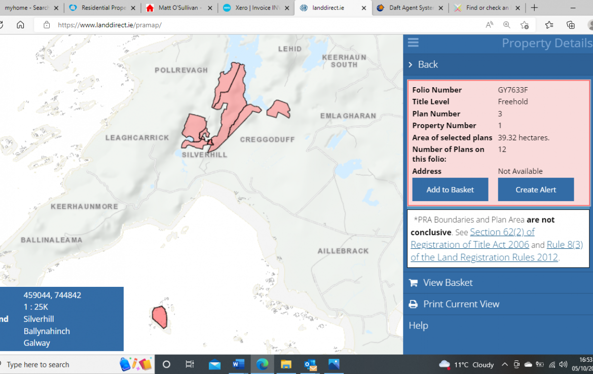 Land For Sale At Silverhill, Ballyconneely, Connemara, Co. Galway
